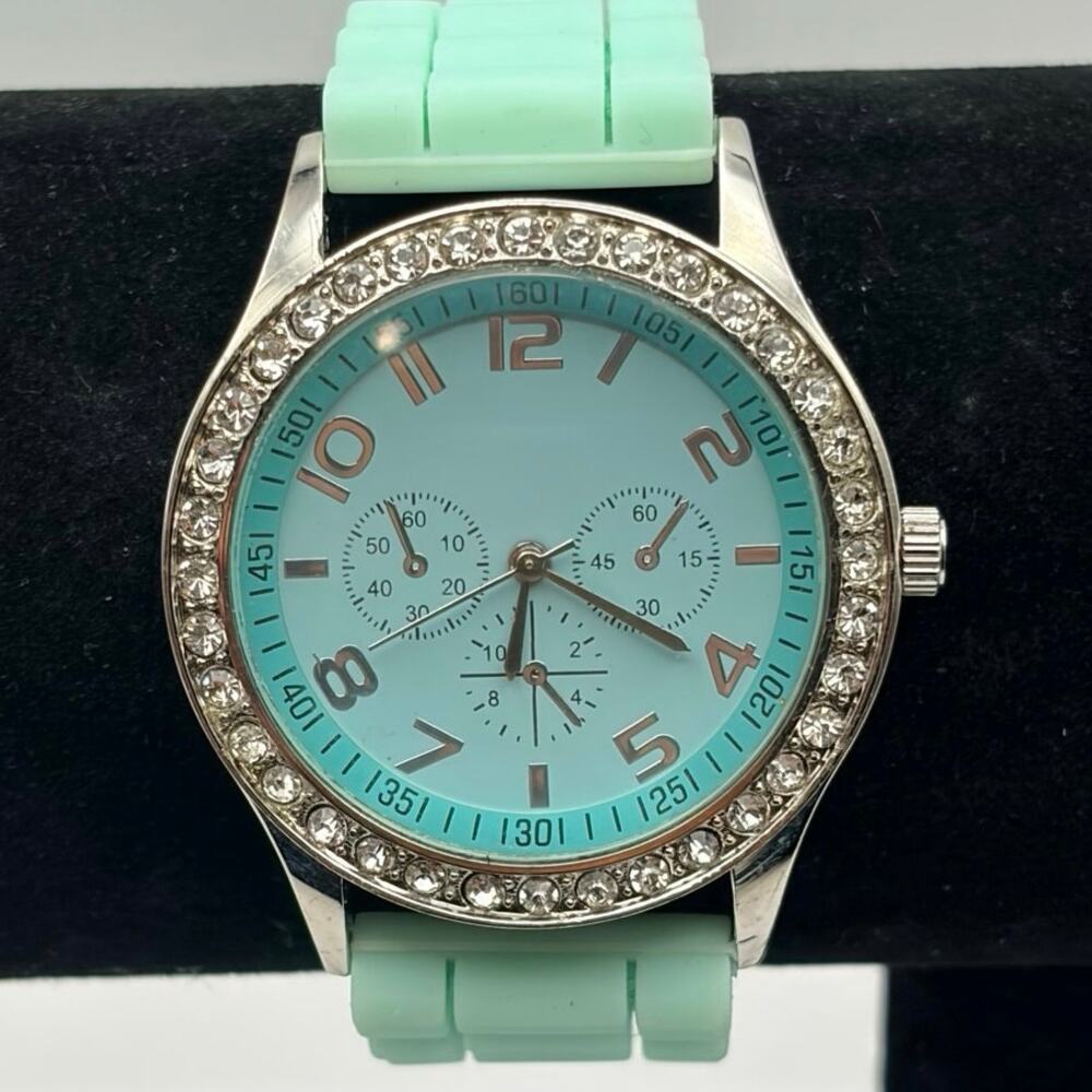 Silver & Mint Green Darice Men’s Watch